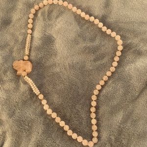 Rose Quartz Elephant Necklace